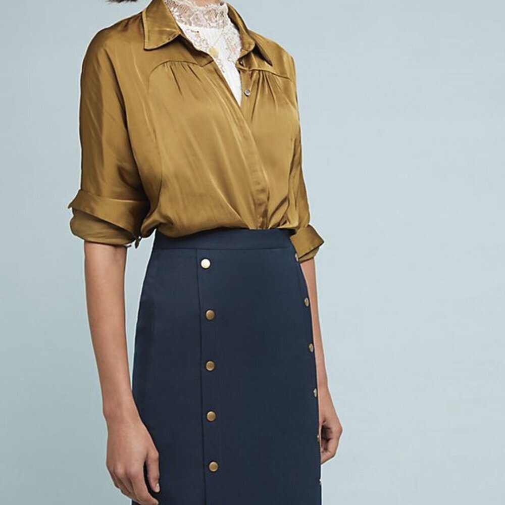 NWT Anthropologie High Seas Pencil Skirt by ISLA MAUDE​